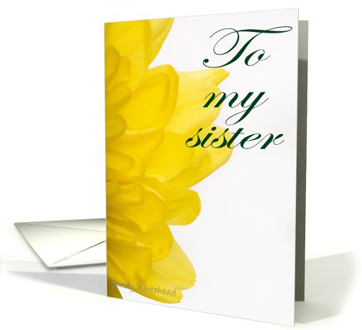 Happy Birthday SISTER (yellow petals) card (423257)