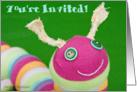 You’re invited to a baby shower, caterpillar card