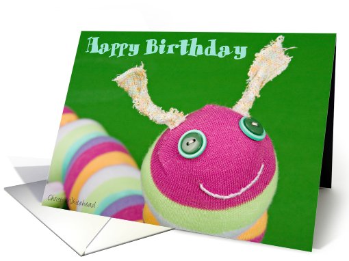 Happy Birthday, caterpillar card (457608)