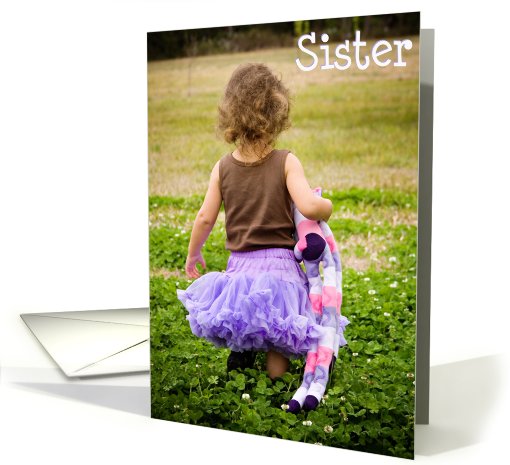 Sister, be my maid of honor (Sock monkey & Tutu) card (629115)