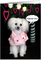 I miss you card