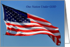 Military Deployment, American Flag card