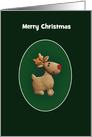 Merry Christmas Red Nosed Reindeer, Custom Text card