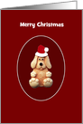 Merry Christmas Puppy Dog , Custom Text card