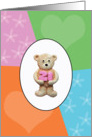 21 Today Teddy Bear card