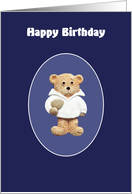 Rugby Teddy Bear card