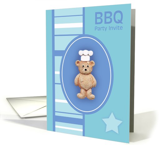 BBQ Teddy Bear card (421657)