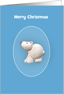 Merry Christmas Polar Bear, Custom Text card