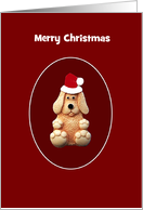 Merry Christmas Puppy Dog , Custom Text card