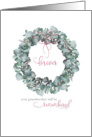Grandmother Forever Remembered Eucalyptus Watercolor Sympathy Wreath card
