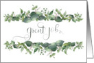 Employee Great Job Business Watercolor Floral Greenery Bouquet card