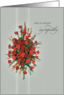 Red Rose GladiolusFloral Bouquet With Deepest Sympathy card