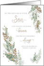 Loss of Son Forever Always Sympathy Gold Look Design card