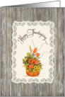 Dollie Thanksgiving Bouquet Card with Barn Wood card