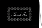 Thank You in Black and Silver Wedding card