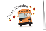 Happy Birthday School Bus Driver card