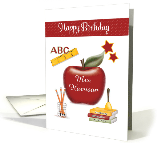 Personalized Teacher Birthday card (1444922)