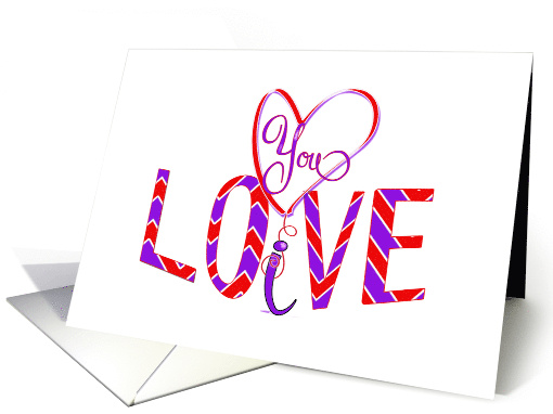 I LOVE You Heart Valentine card (1666942)