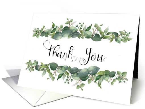Employee Business Thank You Watercolor Floral Hand Painted Look card