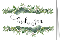 Employee Business Thank You Watercolor Floral Hand Painted Look card