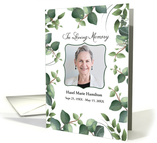 In Loving Memory Sympathy Memorial Eucalyptus Watercolor... (1673756)