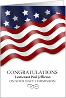 Congratulations Navy Officer USA Military Commission Personalized card