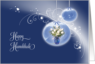 Happy Hanukkah Bright Swirls of Stars and Tulips card