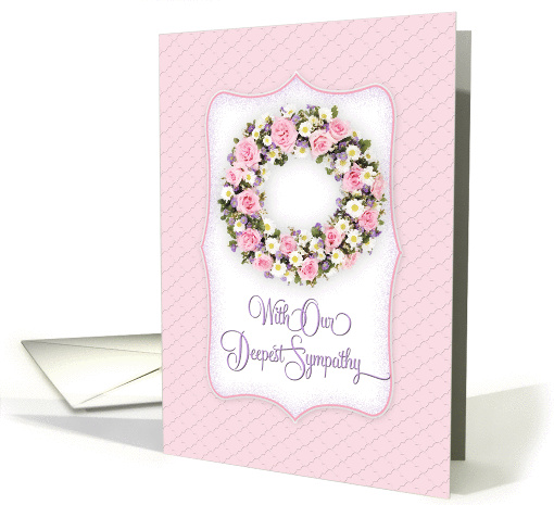 Soft Sympathy Circle of Roses in Pink card (417791)