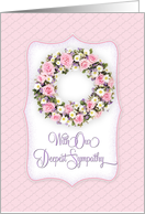 Soft Sympathy Circle of Roses in Pink card