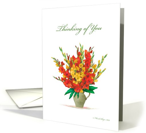 Thinking of You with Flowers card (421879)