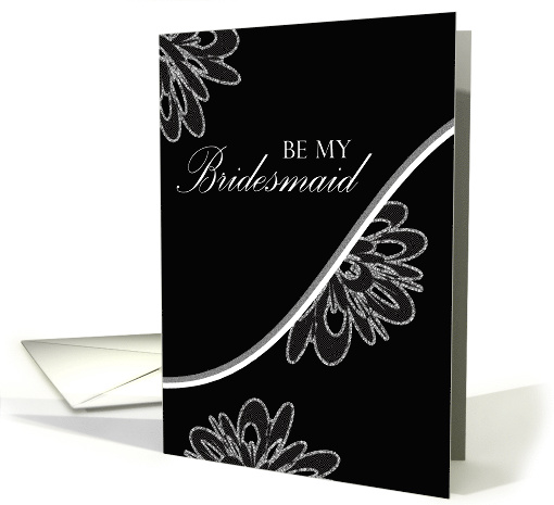 Be My Bridesmaid in Black and Silver card (445309)