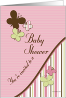 A Butterfly Baby Shower card