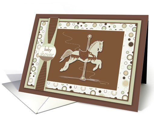 Carousel Horse Baby Shower Invitation card (625317)