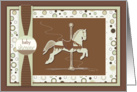 Carousel Horse Baby Shower Invitation card