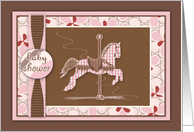 Carousel Horse Baby Shower Invitation card