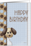 Puppy Dog Happy Birthday for Boy card