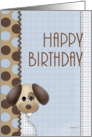 Puppy Dog Happy Birthday for Boy card