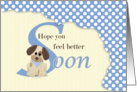 Get Well with Puppy card