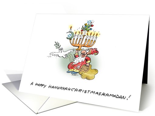 Hanukkah Christmas Ramadan together card (415275)