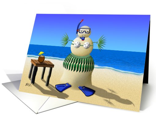 Holiday Sand Babe card (457950)