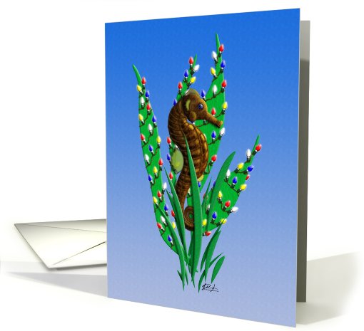 Christmas Seahorse card (457970)