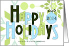 Business Holidays Modern Snowflake 2024 Custom card