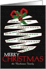 Custom Deck the Halls Origami Ornament card