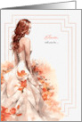 Maid of Honor Request Summer Tiger Lily Bride Custom card