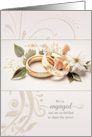 Engagement Announcement Golden Wedding Rings card