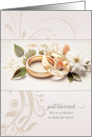 Elopement Announcement Golden Wedding Bands card