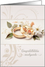 Elopement Congratulations Golden Wedding Bands card