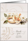 Thank You for the Engagement Gift Wedding Rings Custom card