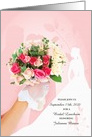 Bridal Luncheon Invitation Pink Rose Bridal Bouquet card