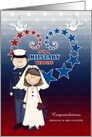 Military Wedding Congratulations Bride and Groom Stars and Stripes card